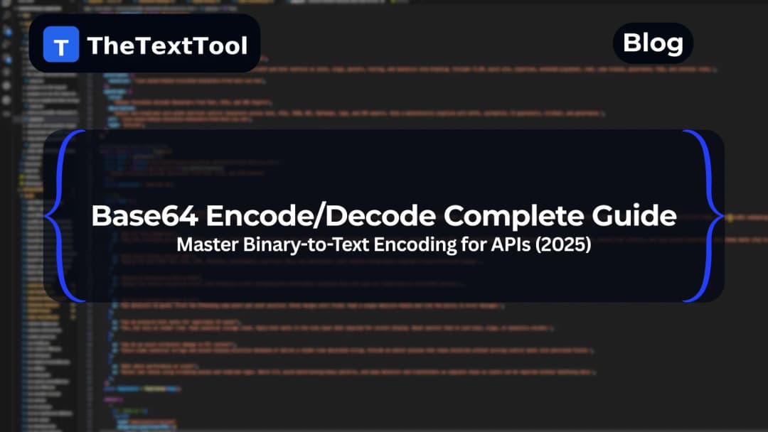Base64 Encode/Decode Complete Guide: Master Binary-to-Text Encoding for APIs, Web Development & Data Transfer (2025)