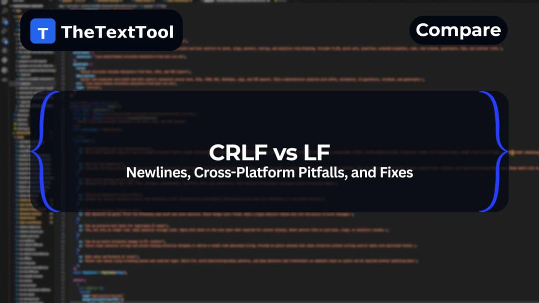 CRLF vs LF — Newlines, Cross-Platform Pitfalls, and Fixes