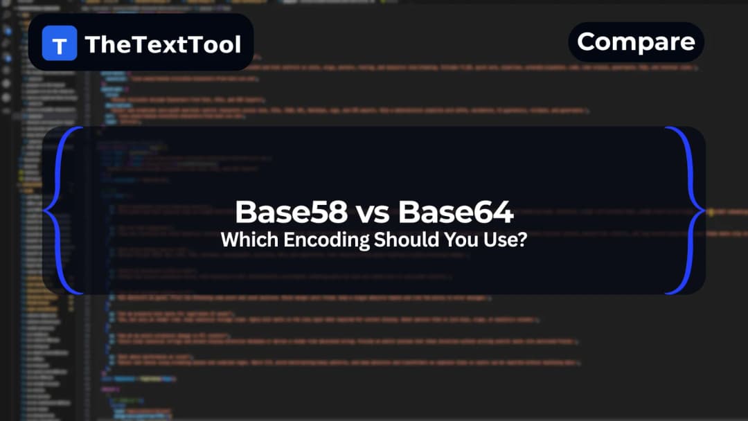 Base58 vs Base64