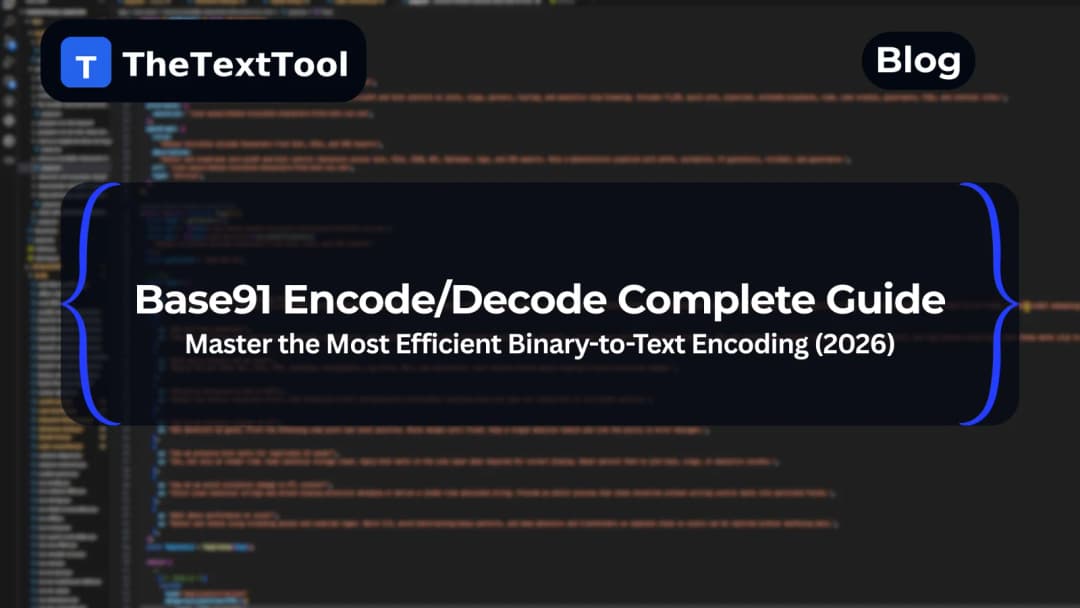 Base91 Encode/Decode Complete Guide: Master the Most Efficient Binary-to-Text Encoding (2026)