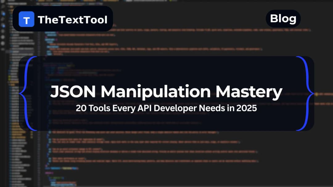 JSON Manipulation Mastery: 20 Tools Every API Developer Needs in 2025