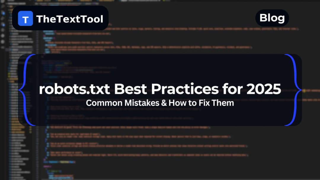 robots.txt Best Practices for 2025: Common Mistakes & How to Fix Them