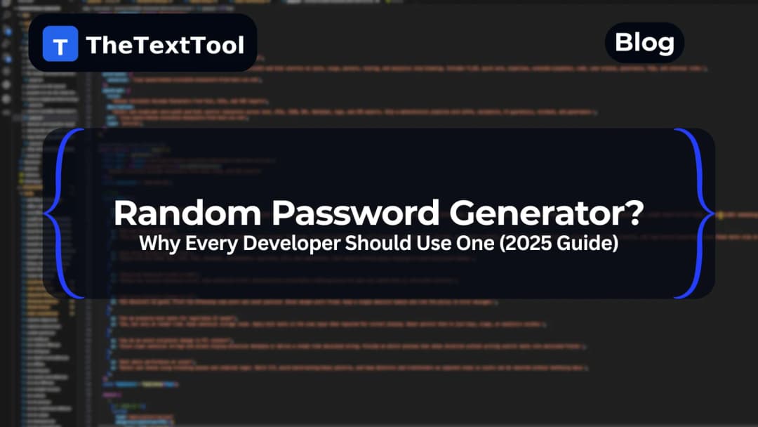 What Is a Random Password Generator & Why Every Developer Should Use One (2025 Guide)