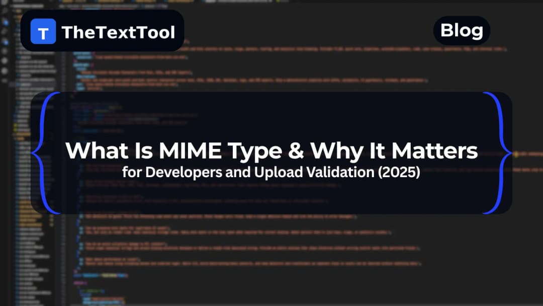 What Is MIME Type & Why It Matters for Developers and Upload Validation (2025)