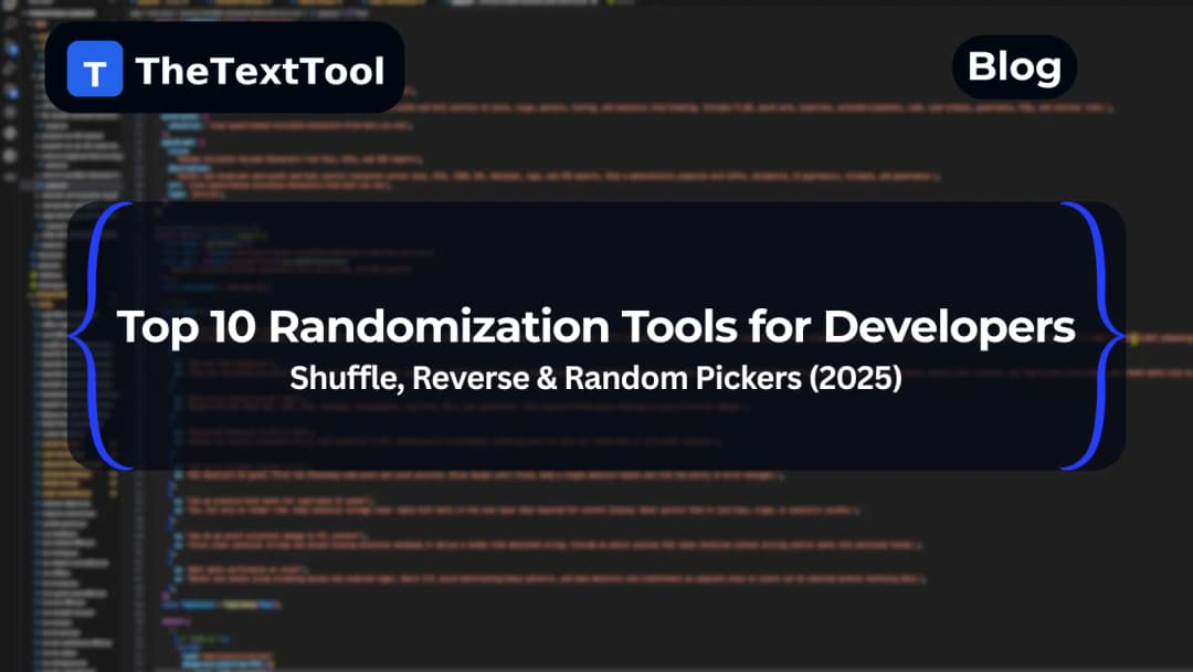 Top 10 Randomization Tools for Developers: Shuffle, Reverse & Random Pickers (2025)