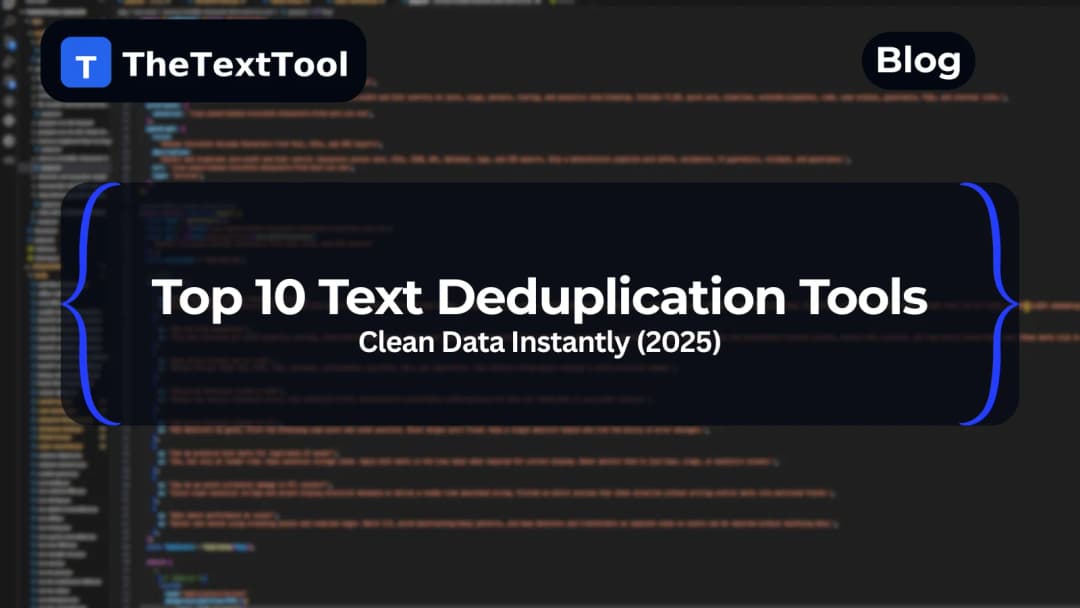 Top 10 Text Deduplication Tools to Clean Data Instantly (2025)