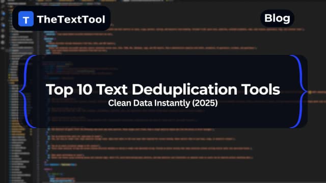 Top 10 Text Deduplication Tools to Clean Data Instantly (2025)