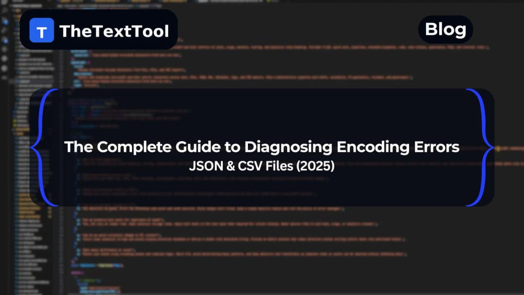 The Complete Guide to Diagnosing Encoding Errors in JSON & CSV Files (2025)