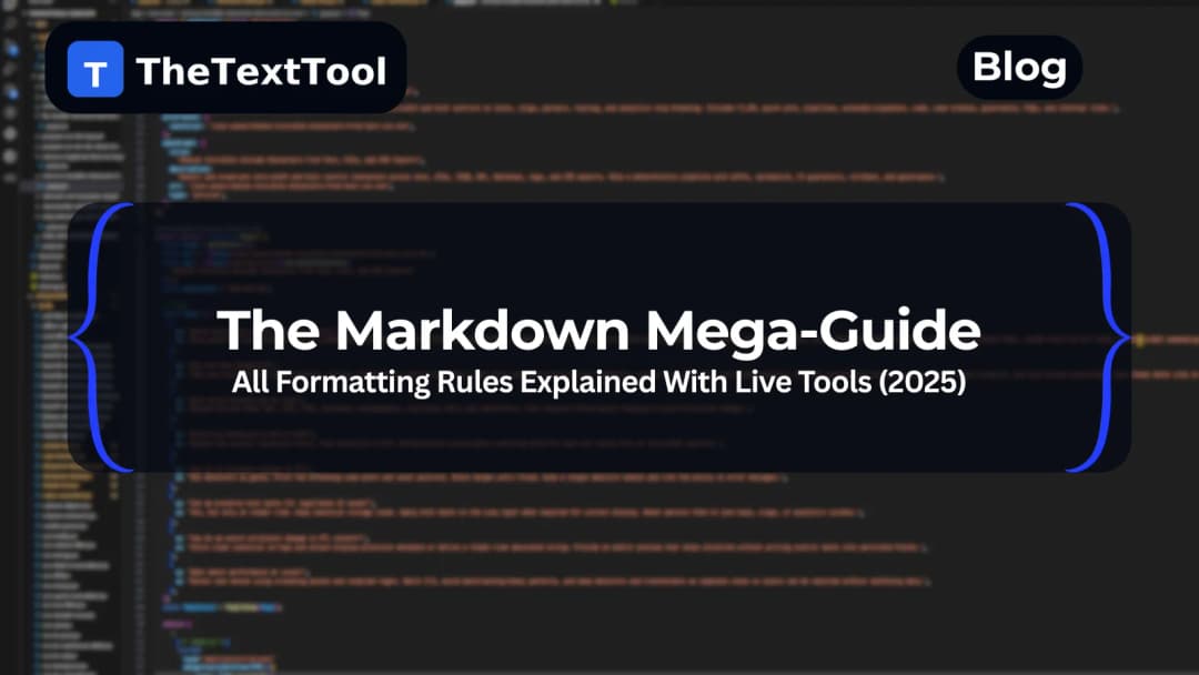 The Markdown Mega-Guide: All Formatting Rules Explained With Live Tools (2025)