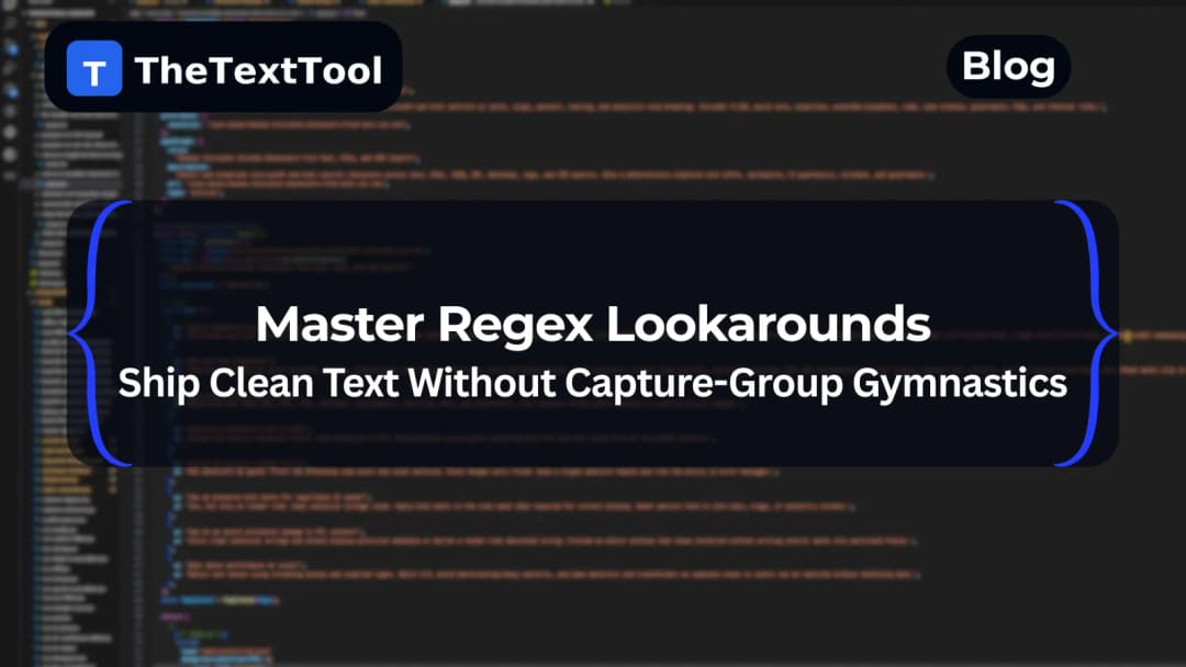 Master Regex Lookarounds: Ship Clean Text Without Capture-Group Gymnastics