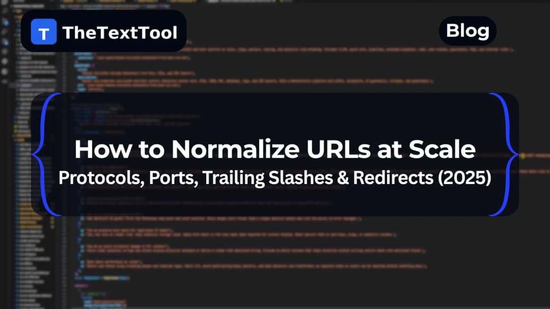 How to Normalize URLs at Scale: Protocols, Ports, Trailing Slashes & Redirects (2025)