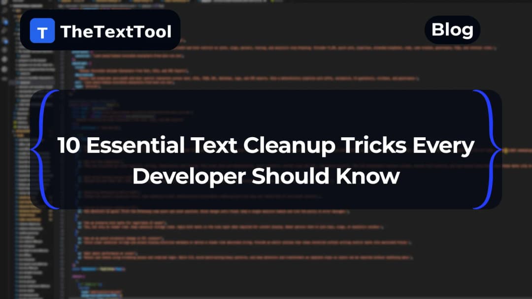 10 Essential Text Cleanup Tricks Every Developer Should Know