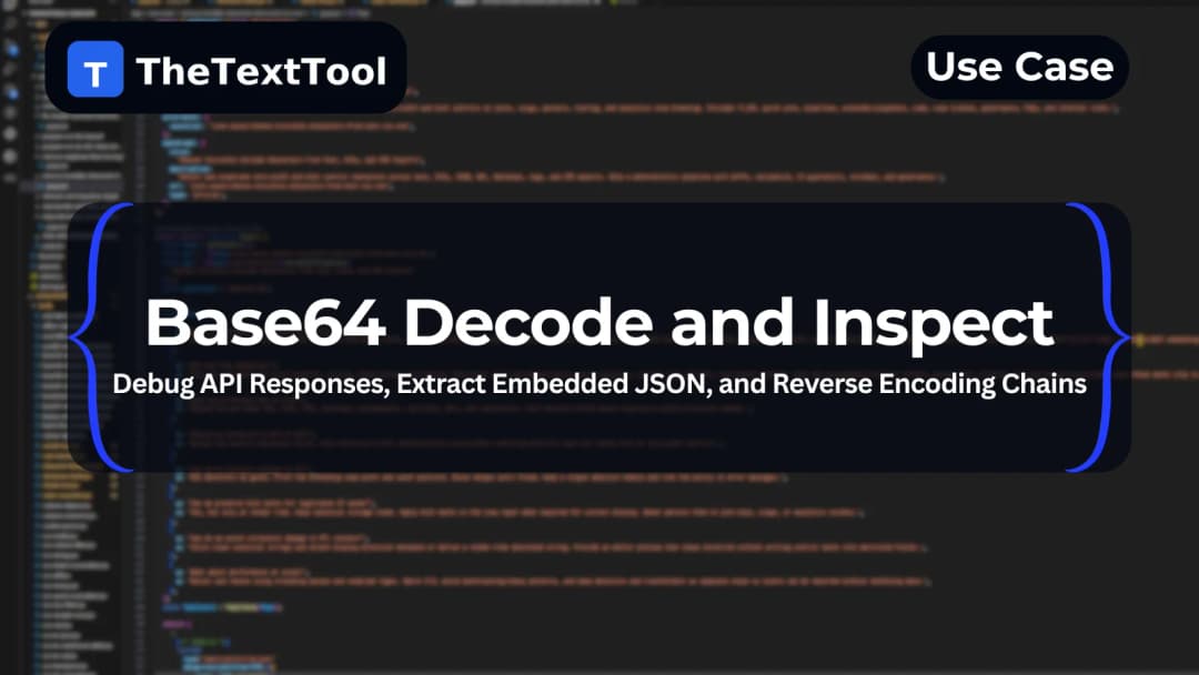 Base64 Decode and Inspect — Debug API Responses, Extract Embedded JSON, and Reverse Encoding Chains