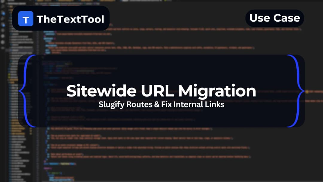 Sitewide URL Migration — Slugify Routes & Fix Internal Links