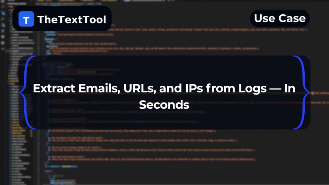 Extract Emails, URLs, and IPs from Logs — In Seconds